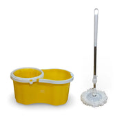 Mop PRO 360° Spin Mop and Bucket Set - Includes 2 Cloths - Lucy And Phil Academy