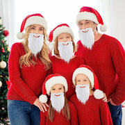 Santa Claus Handlebar Mustache White Fake Beard Michan Direct