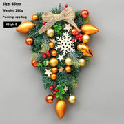 Christmas Decoration Upside Down Christmas Tree Horn Rattan Christmas Wreath Michan Direct