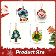 4pcs Christmas Felt Applique Kit, Handmade Ornament Material Set HolidayDecorations, Four Styles Santa Claus, Wreath, Christmas Tree, Crystal Ball, 1 Set Of Materials, Suitable For Festive Gifts, Michan Direct
