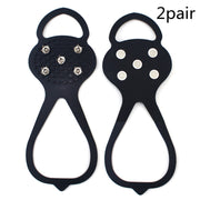 Unisex Men 5 Teeth Ice Gripper For Shoes Crampons Ice Gripper Spike Grips Cleats For Snow Studs Non-Slip Climbing Hiking Covers Michan Direct