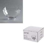 Non Slip Double Cat Bowl With Raised Stand Pet Food Cat Feeder Protect Cervical Vertebra Dog Bowl Transparent Pet Products Michan Direct