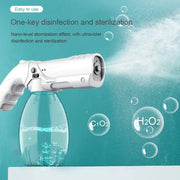 Handheld Wireless Charging Blue Light Nano Atomizing Spray Gun Indoor And Outdoor Car Disinfection Portable Gun Household Spray Michan Direct