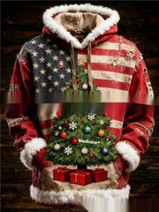 European And American Winter Merry Christmas Hoodie With Pocket Michan Direct
