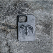 Retro Gothic Vampire Bat Wing Embossed Dark Style Phone Case Michan Direct