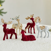 Christmas Sequined Flocking Elk Decoration Michan Direct