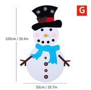 Felt Christmas Tree Or Snowman Holiday Decoration, Perfect For Homes, Classrooms, Offices, And Party Venues, Versatile Seasonal Decor, Festive Wall Art, Christmas Decorations, Best For Christmas, Ch Michan Direct