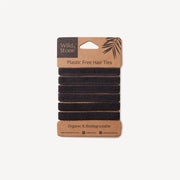 Plastic Free Hair Ties - 6 Pack - Black - Lucy And Phil Academy