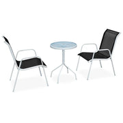 vidaXL 3 Piece Bistro Set Steel Black Lucy And Phil Academy Lucy And Phil Academy