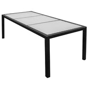 vidaXL 9 Piece Outdoor Dining Set with Cushions Poly Rattan Black Lucy And Phil Academy Lucy And Phil Academy