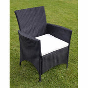 vidaXL 9 Piece Outdoor Dining Set with Cushions Poly Rattan Black Lucy And Phil Academy Lucy And Phil Academy