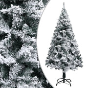 vidaXL Artificial Christmas Tree with Flocked Snow Green 150 cm PVC Lucy And Phil Academy Lucy And Phil Academy