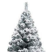 vidaXL Artificial Christmas Tree with Flocked Snow Green 150 cm PVC Lucy And Phil Academy Lucy And Phil Academy