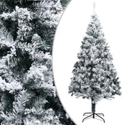 vidaXL Artificial Christmas Tree with Flocked Snow Green 210 cm PVC Lucy And Phil Academy Lucy And Phil Academy