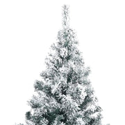 vidaXL Artificial Christmas Tree with Flocked Snow Green 210 cm PVC Lucy And Phil Academy Lucy And Phil Academy