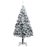vidaXL Artificial Christmas Tree with Flocked Snow Green 210 cm PVC Lucy And Phil Academy Lucy And Phil Academy