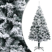 vidaXL Artificial Christmas Tree with Flocked Snow Green 210 cm PVC Lucy And Phil Academy Lucy And Phil Academy