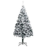 vidaXL Artificial Christmas Tree with Flocked Snow Green 210 cm PVC Lucy And Phil Academy Lucy And Phil Academy
