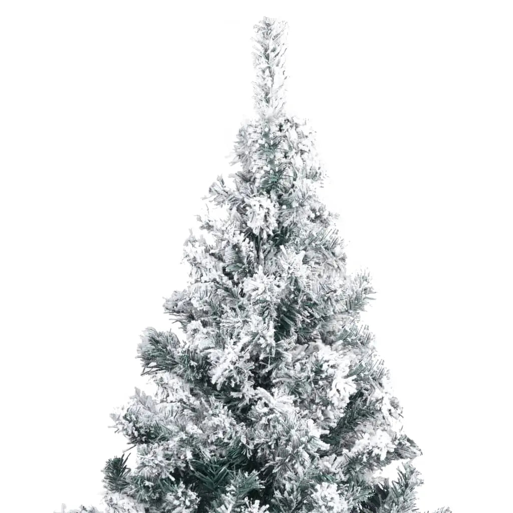 vidaXL Artificial Christmas Tree with Flocked Snow Green 210 cm PVC Lucy And Phil Academy Lucy And Phil Academy