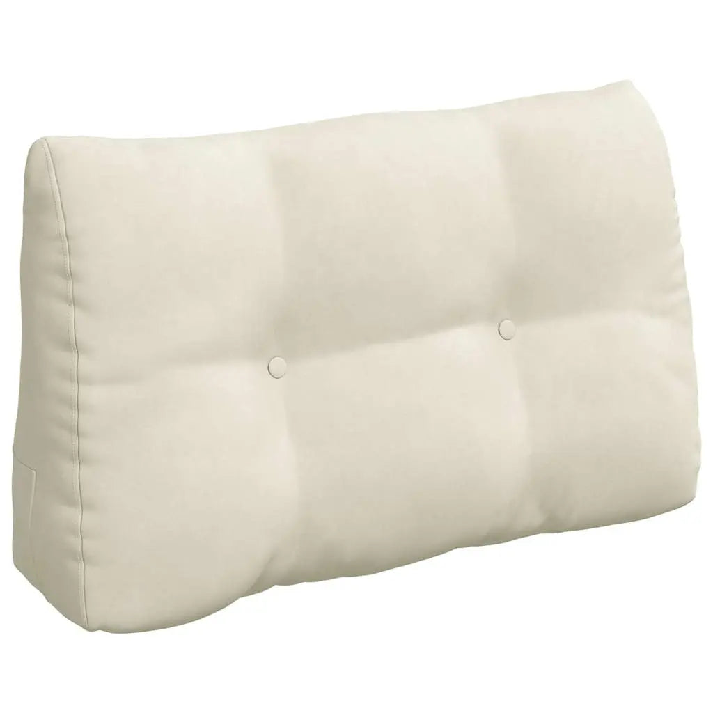 vidaXL Back Pillow Cream 80 x 24 x 50 cm Velvet Lucy And Phil Academy Lucy And Phil Academy
