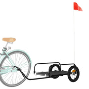 vidaXL Bike Trailer Black 122x53x31 cm Iron Lucy And Phil Academy Lucy And Phil Academy