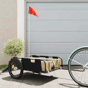 vidaXL Bike Trailer Black Oxford Fabric and Iron Lucy And Phil Academy Lucy And Phil Academy