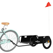 vidaXL Bike Trailer Black Oxford Fabric and Iron Lucy And Phil Academy Lucy And Phil Academy