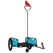 vidaXL Bike Trailer Blue Oxford Fabric and Iron Lucy And Phil Academy Lucy And Phil Academy