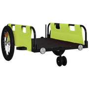 vidaXL Bike Trailer Green Oxford Fabric and Iron Lucy And Phil Academy Lucy And Phil Academy