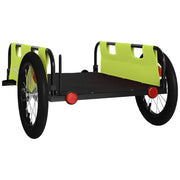 vidaXL Bike Trailer Green Oxford Fabric and Iron Lucy And Phil Academy Lucy And Phil Academy