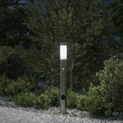 vidaXL Bollard Light with Sensor&Outlet 80 cm Stainless Steel IP44 Lucy And Phil Academy Lucy And Phil Academy