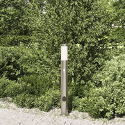 vidaXL Bollard Light with Sensor&Outlet 80 cm Stainless Steel IP44 Lucy And Phil Academy Lucy And Phil Academy