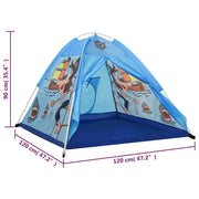 vidaXL Children Play Tent Blue 120x120x90 cm Lucy And Phil Academy Lucy And Phil Academy