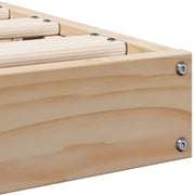 vidaXL Floor Bed Frame Natural 213.5 x 94 x 9 cm Solid Pine Wood Lucy And Phil Academy Lucy And Phil Academy