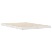 vidaXL Floor Bed Frame White 213.5 x 144 x 9 cm Solid Pine Wood Lucy And Phil Academy Lucy And Phil Academy