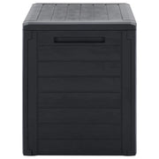 vidaXL Garden Storage Box Anthracite 58.5x46x55 cm Polypropylene Lucy And Phil Academy Lucy And Phil Academy