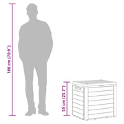 vidaXL Garden Storage Box Anthracite 58.5x46x55 cm Polypropylene Lucy And Phil Academy Lucy And Phil Academy