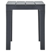 vidaXL Garden Table with 2 Benches Plastic Anthracite Lucy And Phil Academy Lucy And Phil Academy
