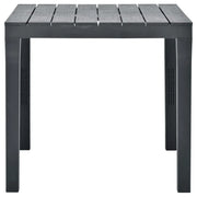 vidaXL Garden Table with 2 Benches Plastic Anthracite Lucy And Phil Academy Lucy And Phil Academy