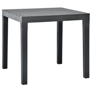 vidaXL Garden Table with 2 Benches Plastic Anthracite Lucy And Phil Academy Lucy And Phil Academy