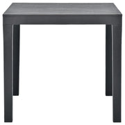vidaXL Garden Table with 2 Benches Plastic Anthracite Lucy And Phil Academy Lucy And Phil Academy