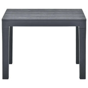 vidaXL Garden Table with 2 Benches Plastic Anthracite Lucy And Phil Academy Lucy And Phil Academy