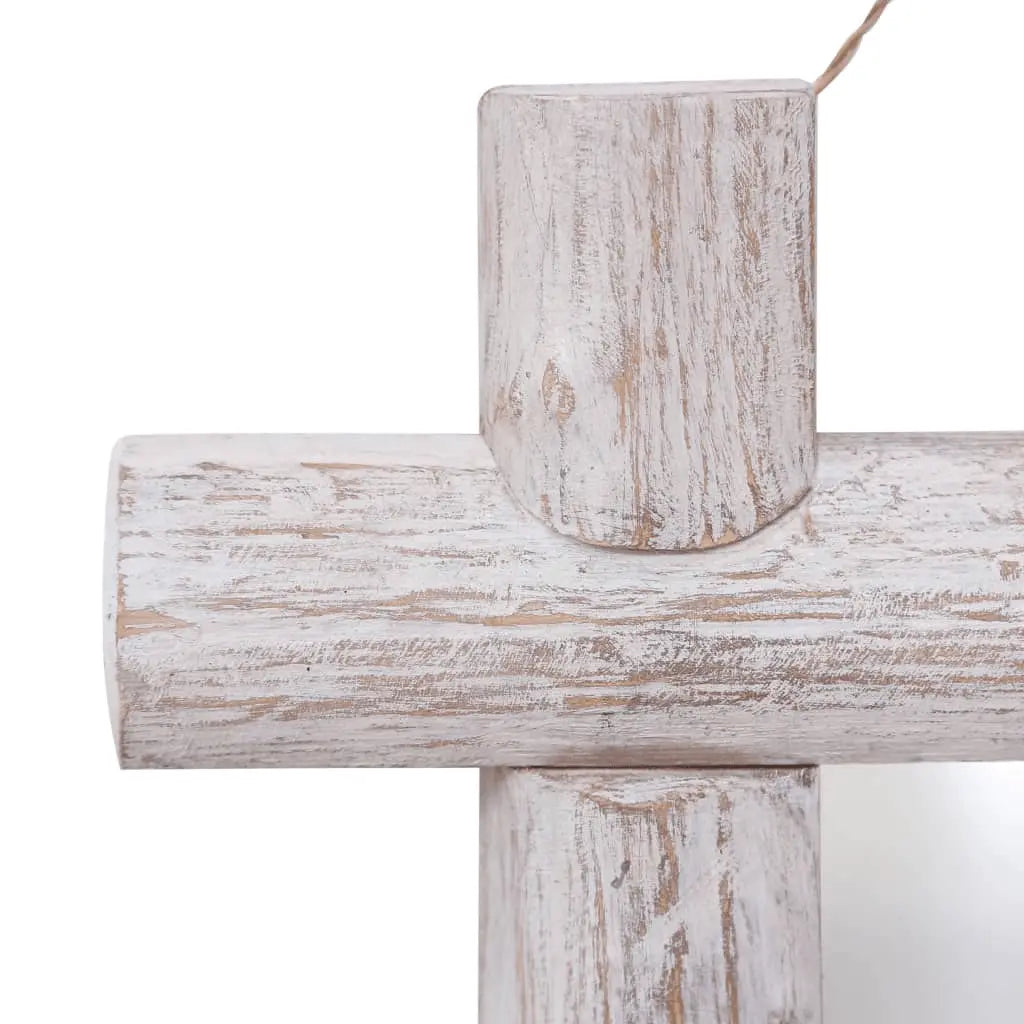 vidaXL Log Mirror White 70x70 cm Solid Reclaimed Wood Lucy And Phil Academy Lucy And Phil Academy