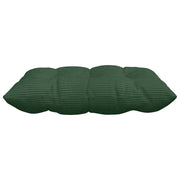 vidaXL Seat Cushions 4 pcs Dark Green 40 x 40 x 6 cm Corduroy Fabric Lucy And Phil Academy Lucy And Phil Academy