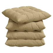 vidaXL Seat Cushions 4 pcs Grey Green 40 x 40 x 6 cm Corduroy Fabric Lucy And Phil Academy Lucy And Phil Academy