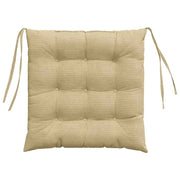 vidaXL Seat Cushions 4 pcs Grey Green 40 x 40 x 6 cm Corduroy Fabric Lucy And Phil Academy Lucy And Phil Academy