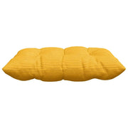 vidaXL Seat Cushions 4 pcs Light Yellow 40 x 40 x 6 cm Corduroy Fabric Lucy And Phil Academy Lucy And Phil Academy
