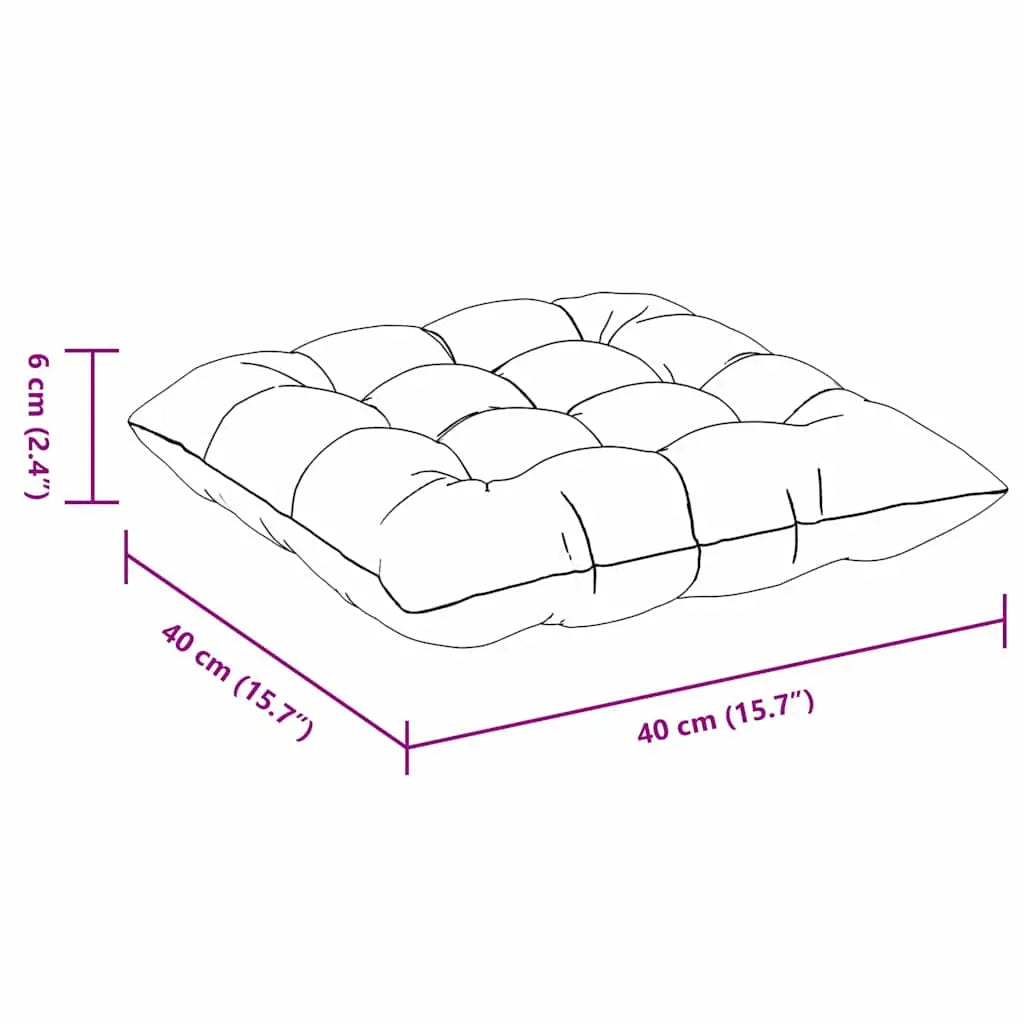 vidaXL Seat Cushions 4 pcs Light Yellow 40 x 40 x 6 cm Corduroy Fabric Lucy And Phil Academy Lucy And Phil Academy