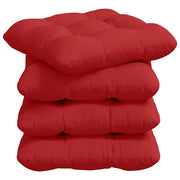 vidaXL Seat Cushions 4 pcs Red 45 x 45 x 12 cm Fabric Lucy And Phil Academy Lucy And Phil Academy