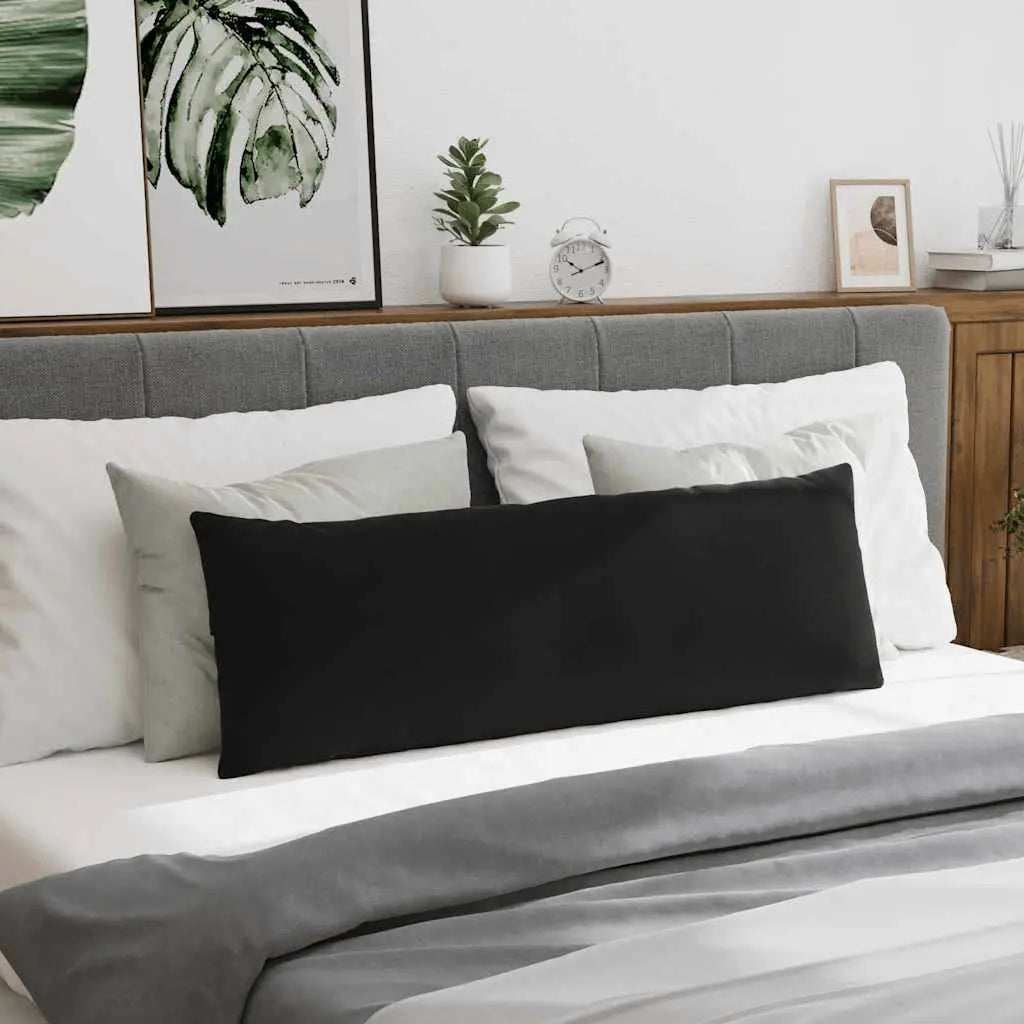 vidaXL Sofa Pillows 2 pcs Black 120 x 40 cm Corduroy Fabric Lucy And Phil Academy Lucy And Phil Academy